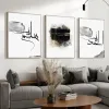 Islamisk kalligrafi Allah Gray Abstract Poster Wall Art Canvas Målning trycker Bilden Modernt vardagsrum Interiör Heminredning