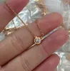 Charme de designer 925 Sterling Silver Carter OVNI Diamante colar de diamante 18K Chain de clavícula pingente de ouro 18K Versão alta requintada