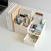 Home 2in1 Pennut Desk Desk Organizzatore Stationery Disk Pencil Holder Book Stand per organizzatori di penna Bookend School Pencil Case