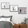 Banksy Graffiti Art Poster Room Decor Girl Hero Nurse with Balloons Colorful Rain Street Canvas Painting Print Wall Decor