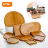 Bamboo Coasters Biaster in legno Dispenser di sapone Tappetino succulenti BOTTIGLIE BOTTIGLIE ORGANIZZATORE CUSCINE CUSCINE DECORAZIONE DELLA CASA DELLA CASA