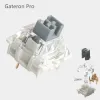 Claviers Original Gateron Silver Pro commutateur mécanique Clavier Linear Feel 45G 3 Pins Factory Prélubage Double Spring PC Game