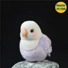 Lovebird Parrot Peony Plushie Budgerigar Budgie Plush Toys Life Animals Simulation Stuffed Doll Toy 240401