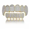 Hot Sale Custom Grillz Hand Set VVS Moissanite Zig-Zag Settion Diamonds Gold Grillz