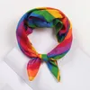 Rainbow Stripes Print fyrkantig halsduk pannband bandana gay för parade armband nec