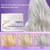 Lila Haarmaske für blonde Haare entfernt Messing gelbe Töne hellen blonde Asche Silber Grautöne Haarpflegebehandlung Sulfat frei