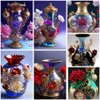 Dipinto diamantato fai -da -te fai da te VACCOLA PER GAMONDA PIENA/ROURNA Diamond VASE ROSE ROSA ROSSONE Mosaico Croce Kit arredamento A151