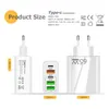 65W USB 빠른 충전기 iPhone 용 4 포트 충전기 어댑터 12 13 14 Pro Max Xiaomi Samsung Huawei Realme EU/UK Plug Fast Adapter