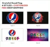 Anpassad digitaltryck Populära Grateful Dead Dancing Bears Flag 3x5 fot inomhus utomhus Rock Banner Dekorativa husflaggor Banner7108318475