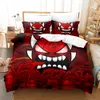 Angry Geometrie Drucken Bettwäsche Set Single Twin Full Queen King Size Bett Set Aldult Kinder Schlafzimmer Duvetcover Sets 3D -Druck Cartoon