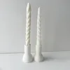 Long Striped Candle Mold Spiral Pattern Long Stem Scented Candle Silicone Mould Twist Long Strip Mold Candle Making Supplies