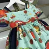 Brand girls partydress Fruit pattern printing baby skirt Size 100-160 CM kids designer clothes summer Princess dress 24April