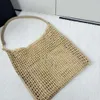 ICare Maxi Tote Bag Designer Tas Dames Luxe handtas Raffia's Handbeklaagde Strawtas Hoogwaardige strandzak Grote capaciteit Takken Booptas Schoudertassen Purse