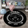 Satanisk katt impaled tron ​​rund matta sovrum område ateist hushåll badstol matta svart matta vardagsrum hem dekoration