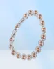 Moda Real redonda Cristal da Áustria Silver Color Zircon Bracelets para mulheres Acessórias de jóias de casamento Presente1973257