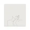 Table Mats Female Figure Illustration - Myra Ceramic Coasters (Square) Drinks Household Utensils Kitchen Cute