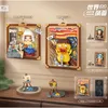 Novo Mini Mini Famous Art Painting Modelo de pato amarelo Bloco de edifícios Palavra Retro Artwork Architecture Bricks Novo Toys Gifts