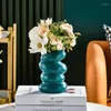 花瓶花瓶ヨーロッパスタイルスパイラル屋内ポットテーブルデコレーションPEパンパスグラスデスクトップオフィスルームの装飾
