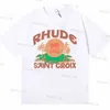 Rhude Tshirts Rhudes Tee Rhude surdimensionné Tshir Mens Designer T-shirt Workout Shirts For Men T-shirts surdimensionnés 100% coton T-shirt vintage