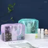Opbergdozen 4 kleur waterdichte PVC cosmetische tas vrouwen transparante organizer voor make -up zakje compressie reisbadtassen