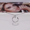 Designer Charm JXJ.S925 Sterling Silver Carter Small Nail Collace Womens Simple Personality High Sense Design Celeatro Accessori