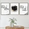 Islamisk kalligrafi Allah Gray Abstract Poster Wall Art Canvas Målning trycker Bilden Modernt vardagsrum Interiör Heminredning