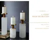 Ljushållare Europeiska metall marmorhållare dekoration avancerad lyxrestaurang hem romantisk ljus middag