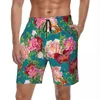 Shorts maschile uomo palestra nord -est grandi tronchi da nuoto casual fiore retrò confortevole surf di alta qualità taglie forti pantaloni corti da spiaggia