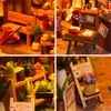 Diy Wooden Book Nook Shelf Insert Kit Miniature Street Scene After Rain Bookends Japanese Bookshelf Handmade Craft Aldults Gift