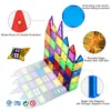 26pcs grandes tailles carreaux magnétiques colorés diy constructeurs éducatifs jouets magnétiques enfants meilleurs cadeaux