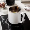 Kupalar 304 Paslanmaz Çelik Süt Çay Kahve Kupa Dip Isıtılabilir Yalıtım Kupası Ev Ofis Taşınabilir Sızdır Yalıp Dışı Sweetware