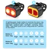 Bike Light Q4 LED -Sicherheitswarnung Scheinwerfer USB -Ladung Vordere Heck -Taschenlampen Lampen wasserdichte MTB -Straßenkreislauflampen
