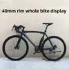 Wheelset de vélo de route 700C léger de 40 mm / 60 mm / 70 mm / 90 mm en alliage en alliage Bicycle de vélo V / Disc Frein Rotary Wheel Freewheel