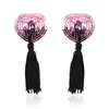 Women Invisible Nipple Cover Tassels Sequins Heart-Shaped Pasties Stickers Ladies Sexy Self Adhesive Breast Bra Chest Stickers