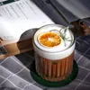 Kemorela Buzlu Kahve Fincan Milk Cafe Latte Klasik Retro İçme Şarap Kokteyl Çay Cam Tumbler İstiflenebilir Şeritli Cam Seti