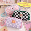 Kawaii Plaid Stifte Koffer großer Kapazität Beutel süße Tasche Box zurück zum Schulbedarf koreanischer Organisator Schreibweise