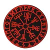 Viking Wolf Patches Pvc Valhalla Medge en pirat Raven Odin Symbol Blackbird Sun Emblem Militärmärken