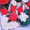 フラワーウィンターシリコーンケーキ型フォンダン型カッケー装飾ツールチョコレートガンパステ型フォンダンツールソープカビクリスマス