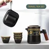 Kopjes schotels Chinese thee-stijl thee keramische draagbare theepot set buiten reizen van ceremonie theekopje