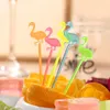 Forks Party Supplies 50 Pcs Flamingo Picks Buffet Cupcake Fruit Fork Cake Dessert Salad Sticks Cocktail Toothpick Skewer