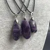 Figurines décoratives Naturel Irrégulet Crystal Dream Amethyst Pendant Quartz Stone Healing Gemstone Divination Spiritual Meditation bijoux