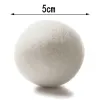 1/3/6pcs de lã secagem bola antiestática anti-enquadrões de lã de lã secaram as peças de lavagem reutilizável de bola 5 cm