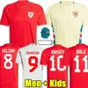 2024 World Wales Mens Soccer Jerseys Wilson Johnson Ramsey Bale Williams James Rodon Allen Moore Roberts Davies Football Shirt Kort ärm