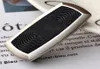 fashion money clip stainless steel black rubber pattern moneyclips for men and women no have box268K4473092