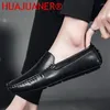 Casual Shoes Formal Outdoor Leather Men's Upscale Slip On Gentleman Loafers Round Toe Comfortable Stylish Flats Man