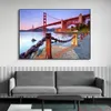 San Francisco Scenerie Plakaty i druki Golden Gate Bridge Płótno malowanie zdjęć ścian krajobraz do wystroju domu w salonie