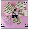 Mini viaggio portatile avorio color panda adorabile 26/30mm Home Hand Playing Mahjong 144pcs Travel Funny Family Table Board Game MJ39