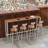 Moderna lyxstångstolar Counter Cafe Restaurant Wood Office Bar Stolar Kitchen Outdoor Taburete Alto Balcony Furniture YY50BC