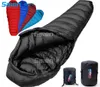 Sommet extérieur 0 ° F 20 ° 30 ° F Sac de couchage vers le bas 1000 Power Power 4 Saison Maman Ultralight Camping Randonnée4963290