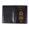 Unisex interpol paspoortomslag zwarte pu lederen portemonnee reisaccessoires vrouwen paspoort houder case mannen kaarten document tas